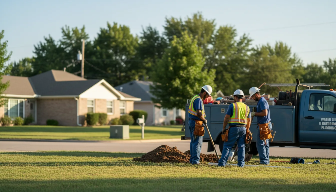 Residential water line and bathroom plumbing service in Joplin, MO